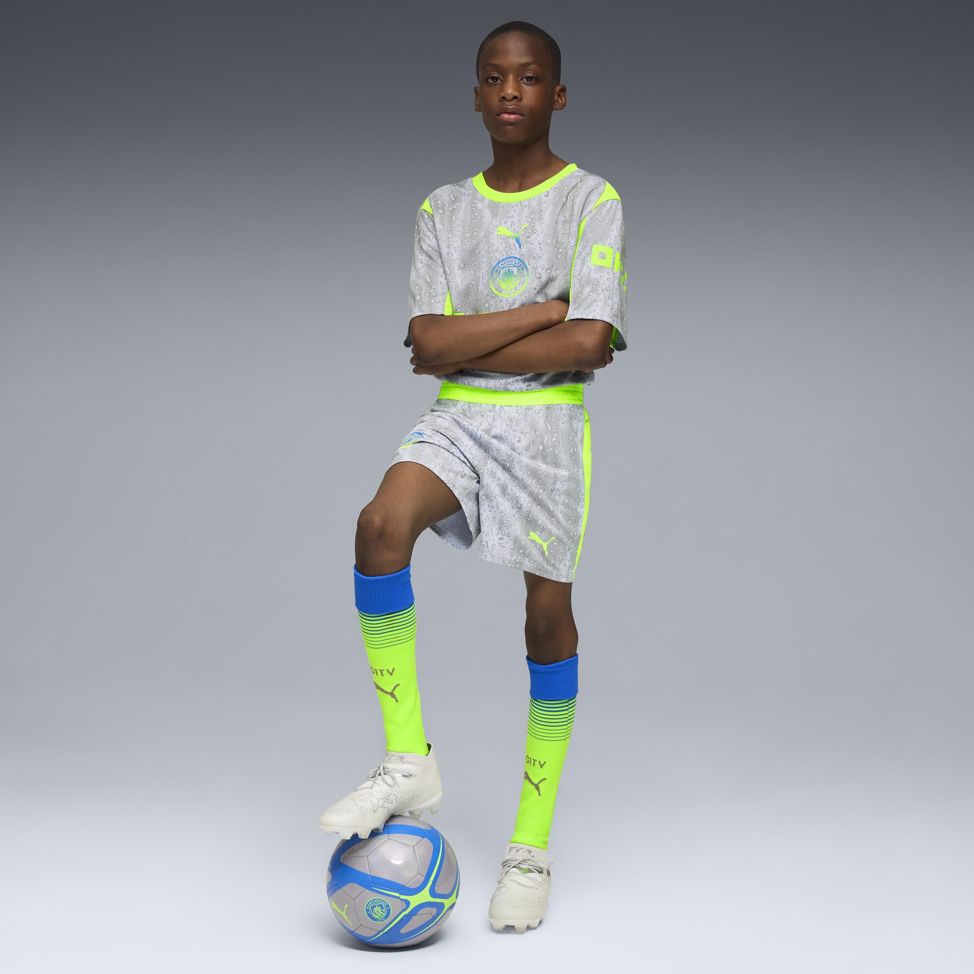 Pantalón Corto De Fútbol Manchester City para Niños 2025/26 - Pro Green