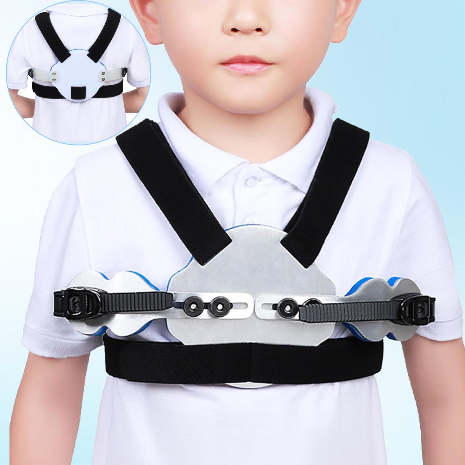 Pectus Carinatum Brace For Kids, Ribs Valgus Orthosis Braces, Soporte Pectoral Ajustable para Pecho De Paloma, Dispositivo OrtopéDico para Uso Diario