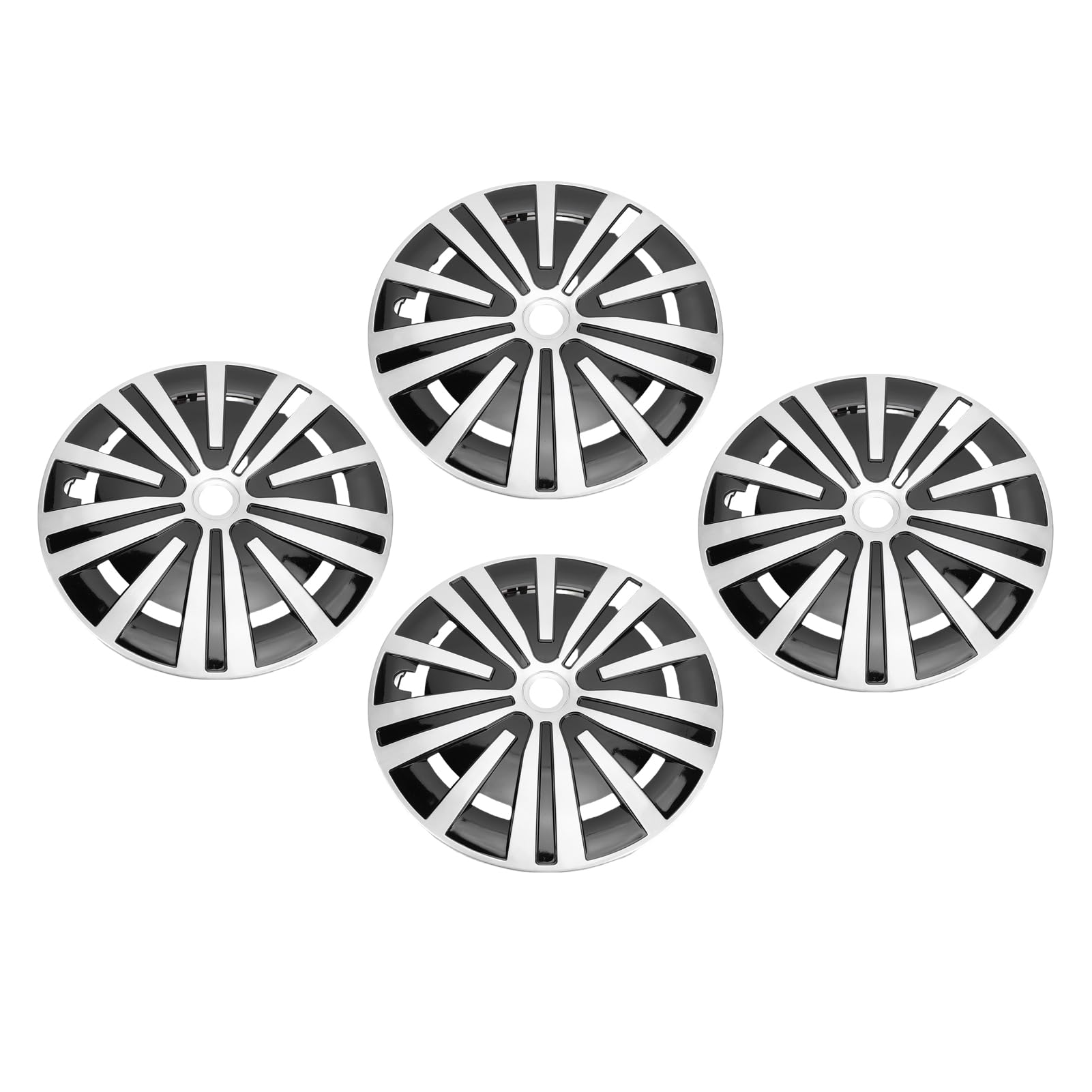 Akozon Copricerchi Copricerchi 15 Pollici Argento Nero su 208