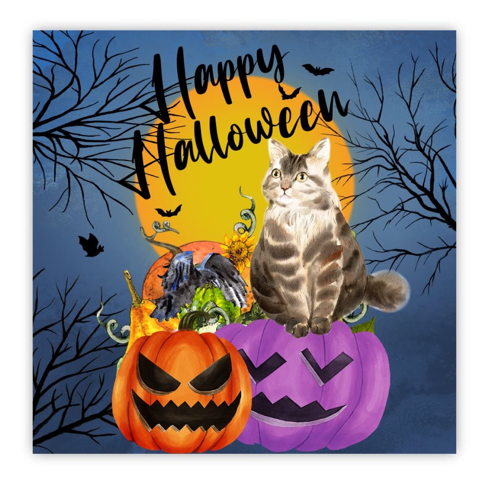 Panneau citrouille Happy Halloween pour une deco de cuisine de ferme rustique
