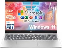Vista 1 de HP Computadora portátil para estudiantes y empresas de 15.6 pulgadas Procesador Intel Core i7 Gráficos Intel Iris Xe 16 GB de RAM, SSD de 1 TB