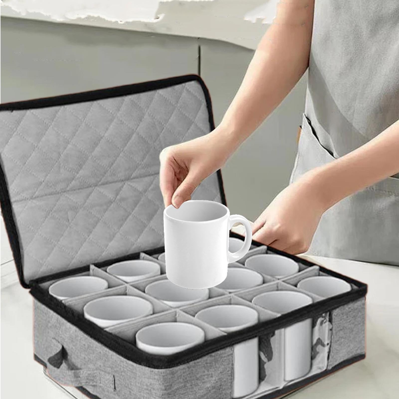 Ovicar Beker- en dekselhouder - verstelbare wegwerpbekerdispenser met 4 compartimenten met koffiepad, rietje, opbergmand voor bar, aanrecht, kantoorruimte, metaal, wit