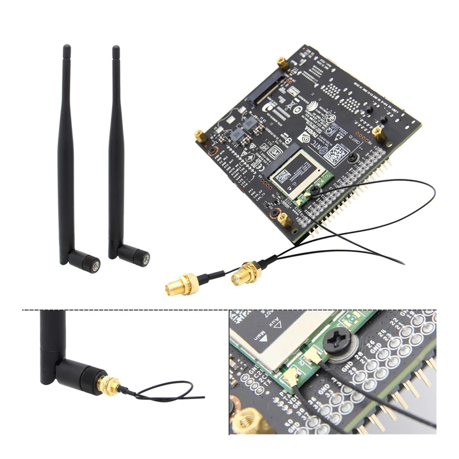 4 sztuki 868 MHz LoRa antena 5dBi SMA wtyczka 195 mm + IPEX na gniazdo SMA kabel do Meshtastic ESP32 LoRa 32 V3 HTCC-AB02S LoRa32u4II