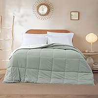 Vista 2 de Modern Threads Edredón reversible de plumón alternativo de microfibra blanco/gris Queen