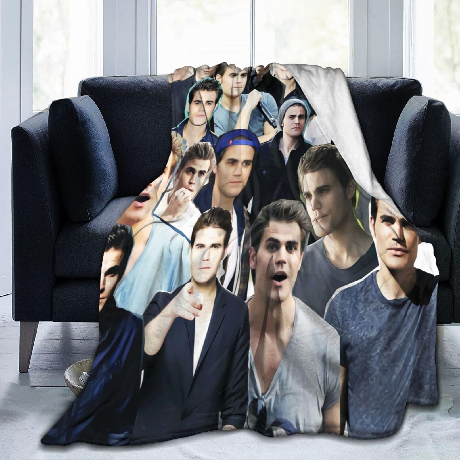 Blanket Paul Wesley Soft and Comfortable Warm Fleece Blankets Gift for Home Sofa Office Bed car Decoration Camp Couch Cozy Plush Beach Throw Blankets