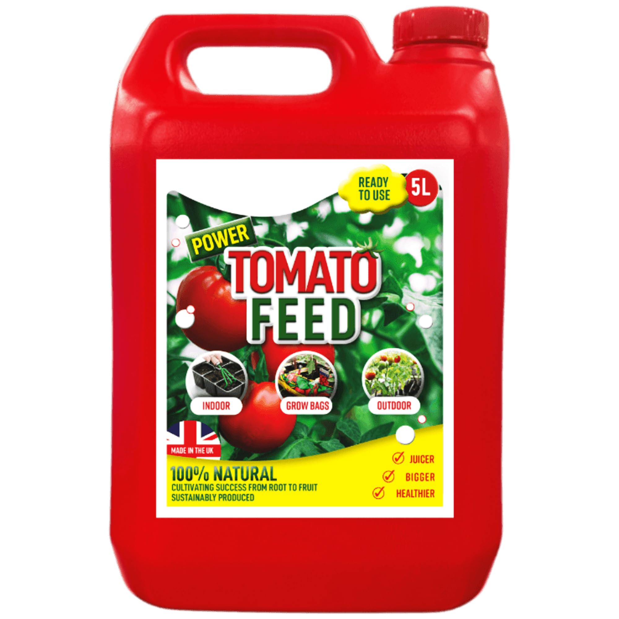 5L Rapid Ready To Use Tomato Feed Healthy Plant Feed Nutrient Packed for Peppers Cucumbers, Tomatoes & Aubergines (2 x 5 Litres) - Image 3