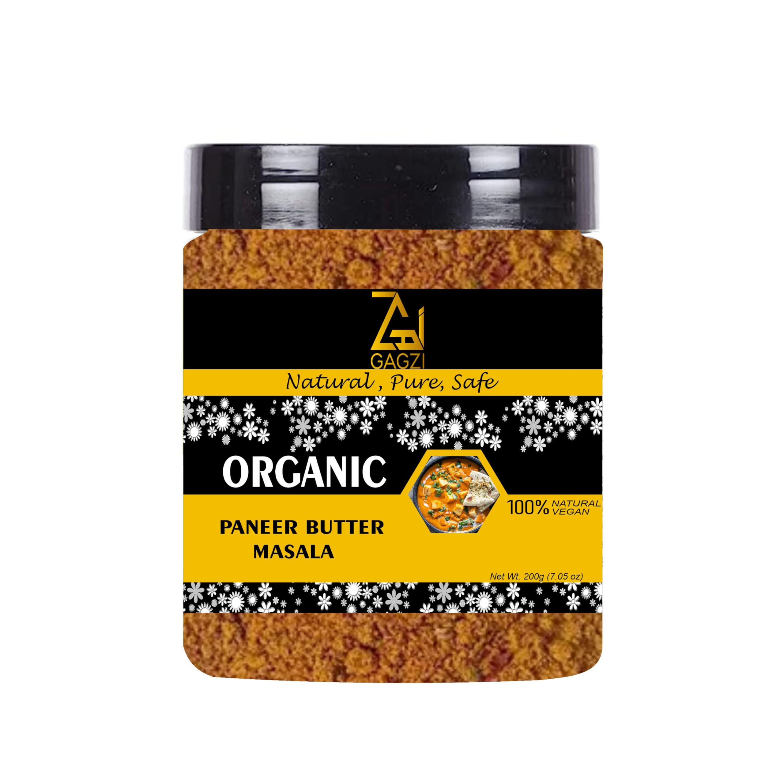 GAGZI All Natural Organic Spices Paneer Butter Masala 200 Gram | Vegan, Gluten Free, Plant Based (Packing May Be Vary) Pack Of 1