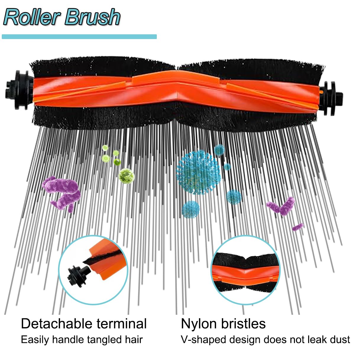 Kit Ricambi Yivy Per Aspirapolvere Dreame D10S Plus / D10S+ - 13 Pezzi: Spazzole, Filtri HEPA, Panni, Sacchetti, Spazzola Pulizia - 3