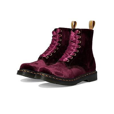 Dr. Martens Vegan 1460 Pascal Velvet Lace Up Boots Women