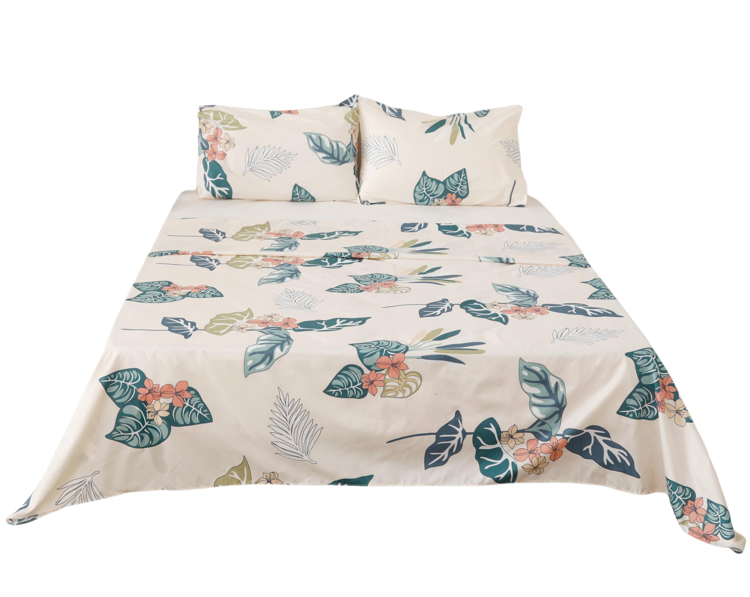 BOD HOME, Juego de Sábanas 3 Piezas, Cama Sencilla, Sábana Bajera Ajustable Cama 90/100 - Encimera y 1 Funda Almohada 50x70cm, Poliéster, Suavidad