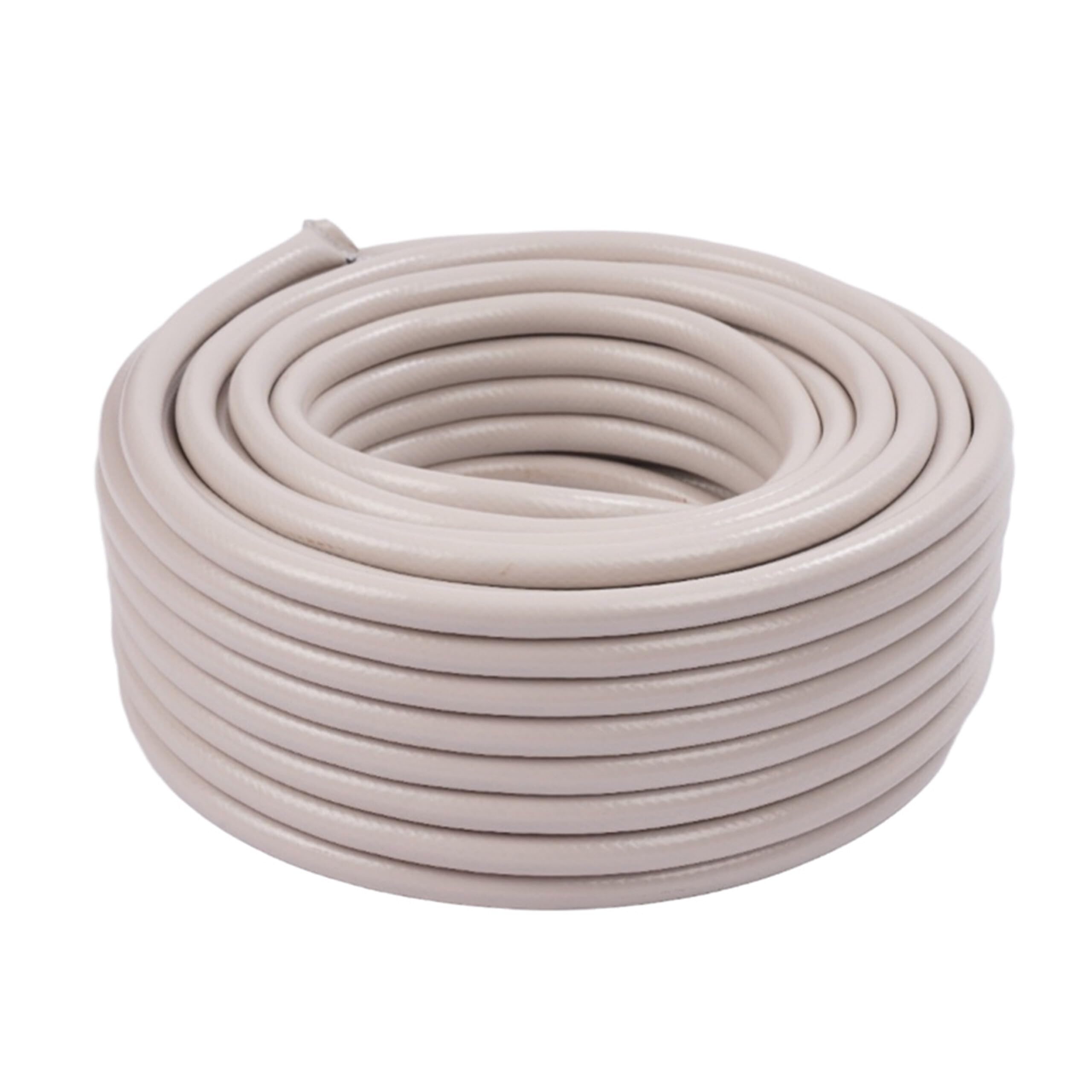 Relaxdays Gartenschlauch, 30 m, universeller Wasserschlauch 1/2", UV- & wetterfest, Gewebeschlauch Garten, PP, beige