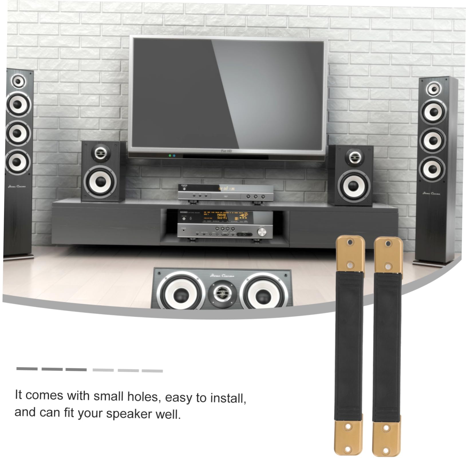 ifundom 2pcs Speaker Handle Strap Replacement Cabinet Handles for Amplifiers and Speakers Easy to Install Audio Accessories for Outdoor and Home Use