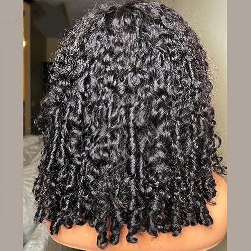 Miniatura 9 de Pelucas de encaje frontal de cabello humano invisible de onda profunda, pelucas de cabello humano prearrancado para mujeres, sin pegamento, peluca