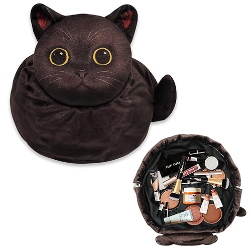 Miniatura 1 de Bolsa de maquillaje con cordón, bolsa de maquillaje para gatos, organizador de maquillaje de viaje, bolsa de cosméticos, regalo de gato para