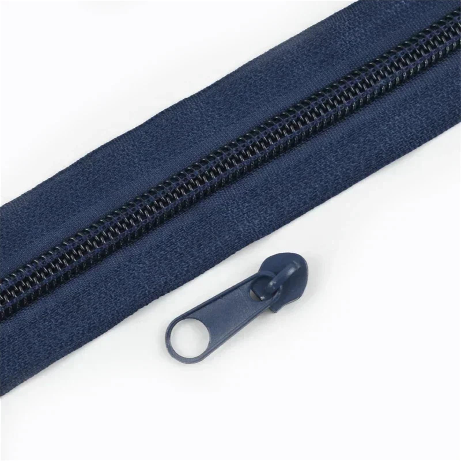 Zips for Sewing 2/5/10/20M 3# 5# Rainbow Nylon Zipper with Slider Bags Garment Decor Zip Closure By The Meter Zips Repair Kit Sewing Accessories Sewing Supplies(NavyBlue,2MZips 2PcsSliders,No5)