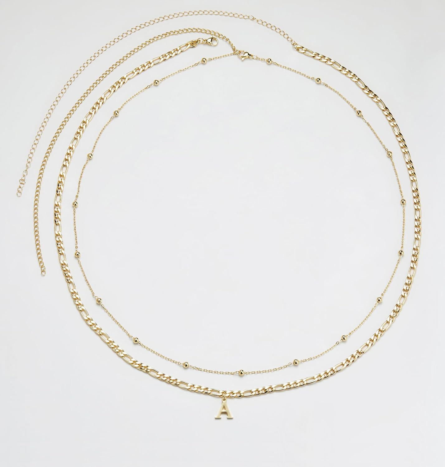 Initial Waist Chain for Women Beads Charm Belt Adjustable Belly Accessories Layered Body Jewelry Sets