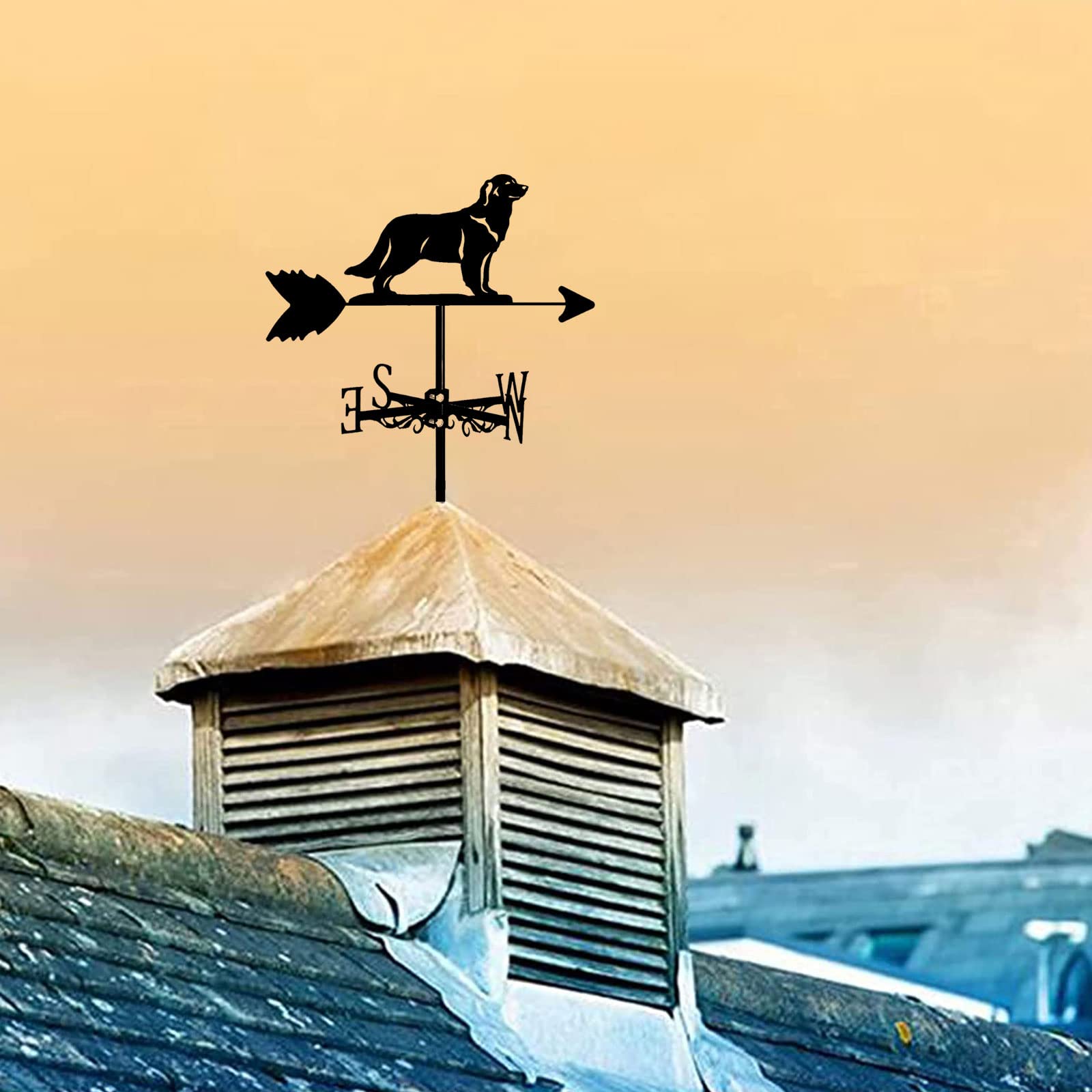 金属子犬動物オーナメントウェザーベーン、屋根風向、家庭用ガレージウェザーベーンウェザーベーンガーデンウィンドベーン クリエイティブウェザーベーン 動物  カニ風ベーン レトロ メタル ウェザーベーン ガーデン 屋根 屋外 テラス 庭 オーナメント 装 YUNDONGBF ... 犬 動物 オーナメント メタル 風向ベーン 屋根 風向 インジケーター 屋根 装飾 アクセサリー 庭 テラス 屋外 庭 犬 F