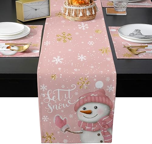 Miniatura 9 de Elegant Pumpkins - Juego de 6 manteles individuales con camino de mesa de 72 pulgadas de largo, lino y algodón, arpillera, cocina, comedor, para