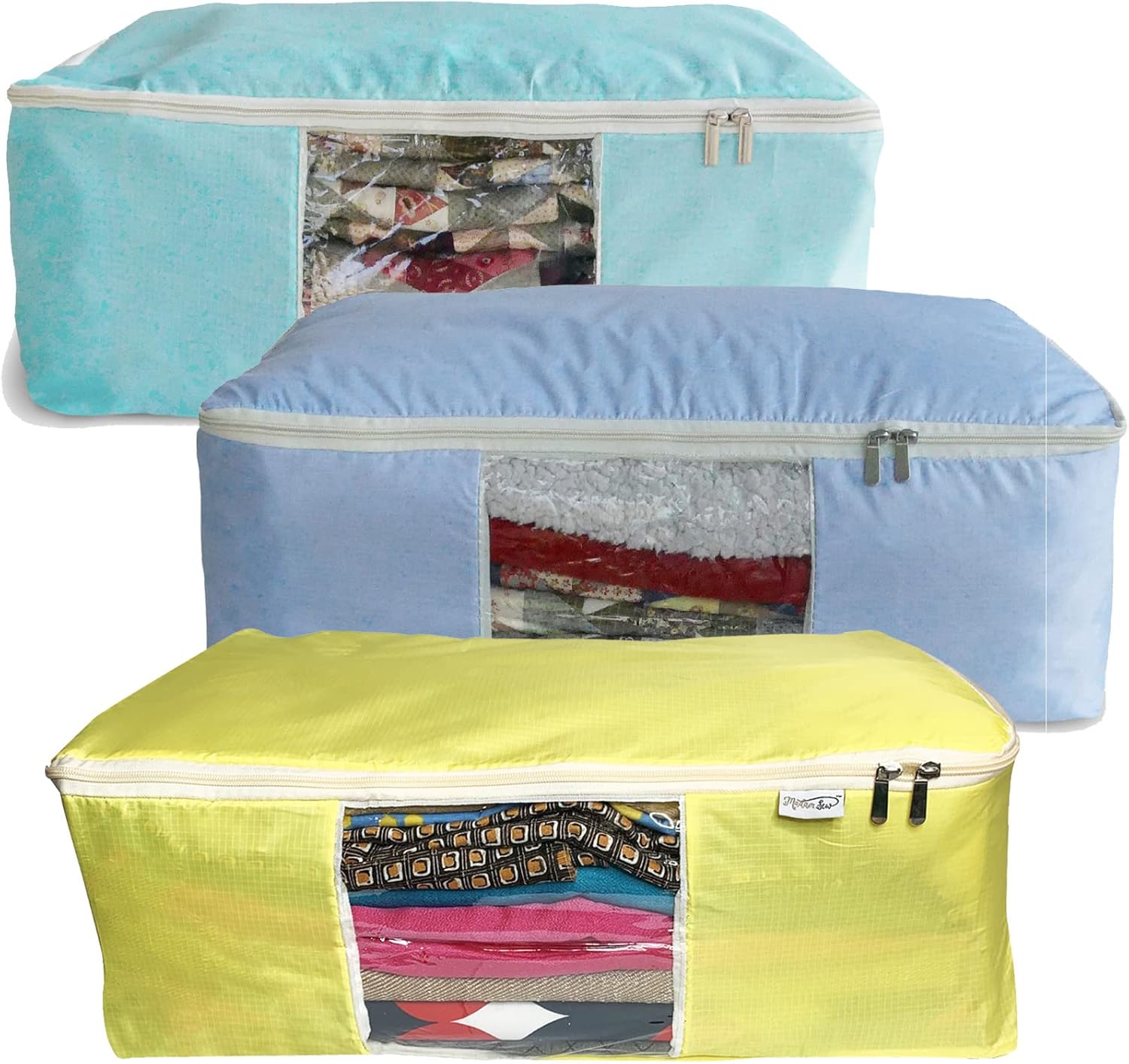 Madam Sew Large Quilt Storage Bag with 2Way Zipper & See