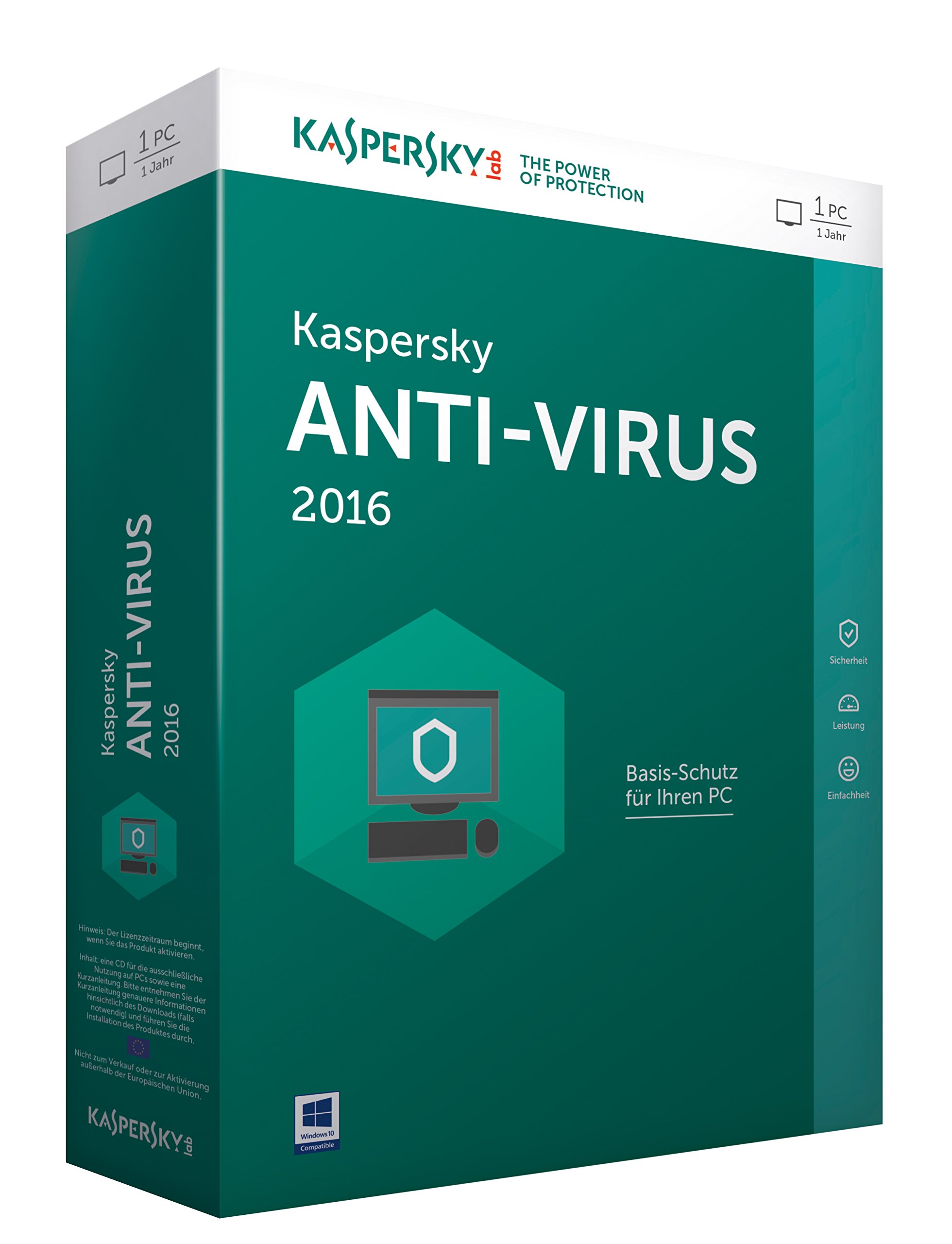 Kaspersky Anti-Virus 2016 - 1 PC / 1 Jahr