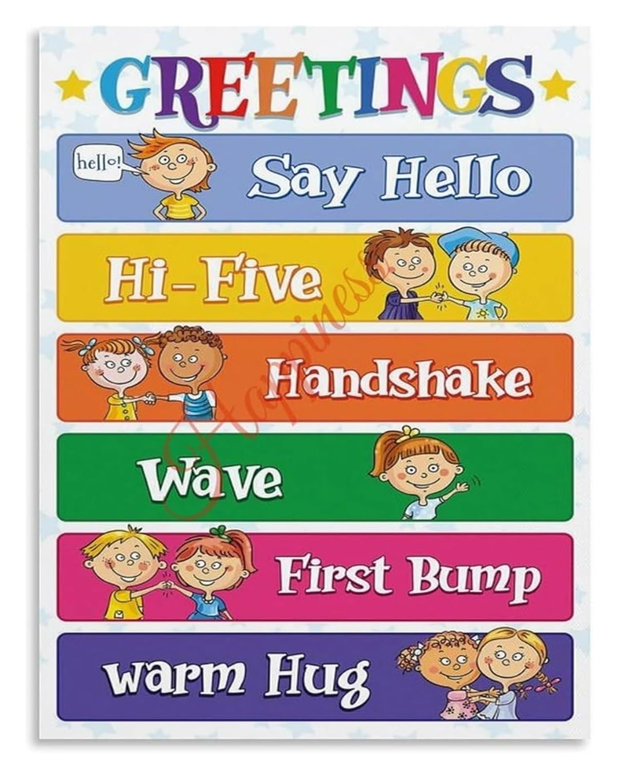 ZDVHOMCB Teacher Classroom Kit​ Essential Morning Greetings and Rules Poster for First Year Teachers Unframed,16x24inch(40x60cm)