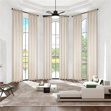 Solid Blackout Curtains for Bedroom Extra Long 300cm Height 400cm Faux Linen Sheer Curtains for Curtain Living Room Dining1 Piece W265xH500cm