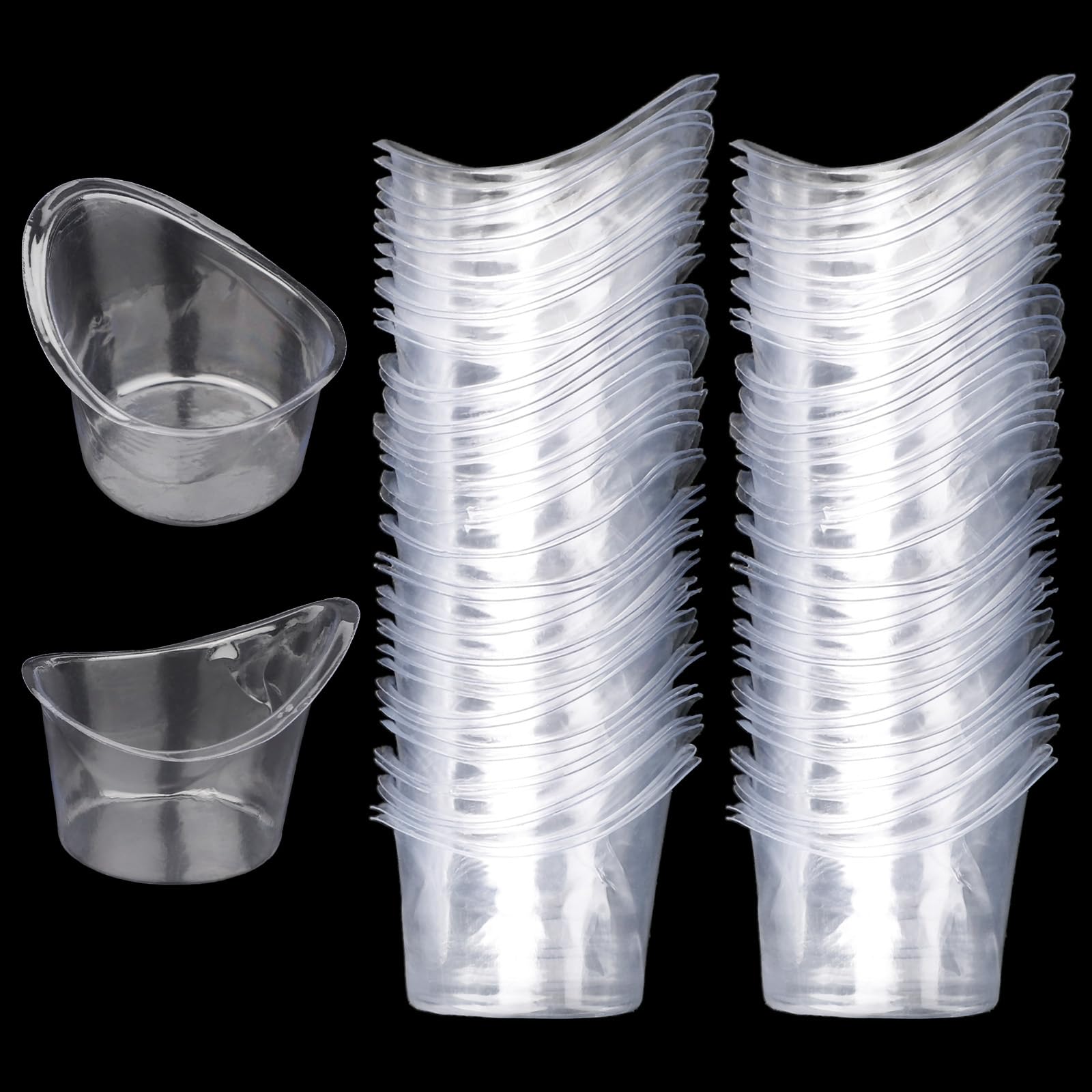 80pcs 5ml Eye Wash Cup Single Use Portable Eyewash Care Rinse Bath Cleaning Tools Plastic Measuring Cup Eyeball