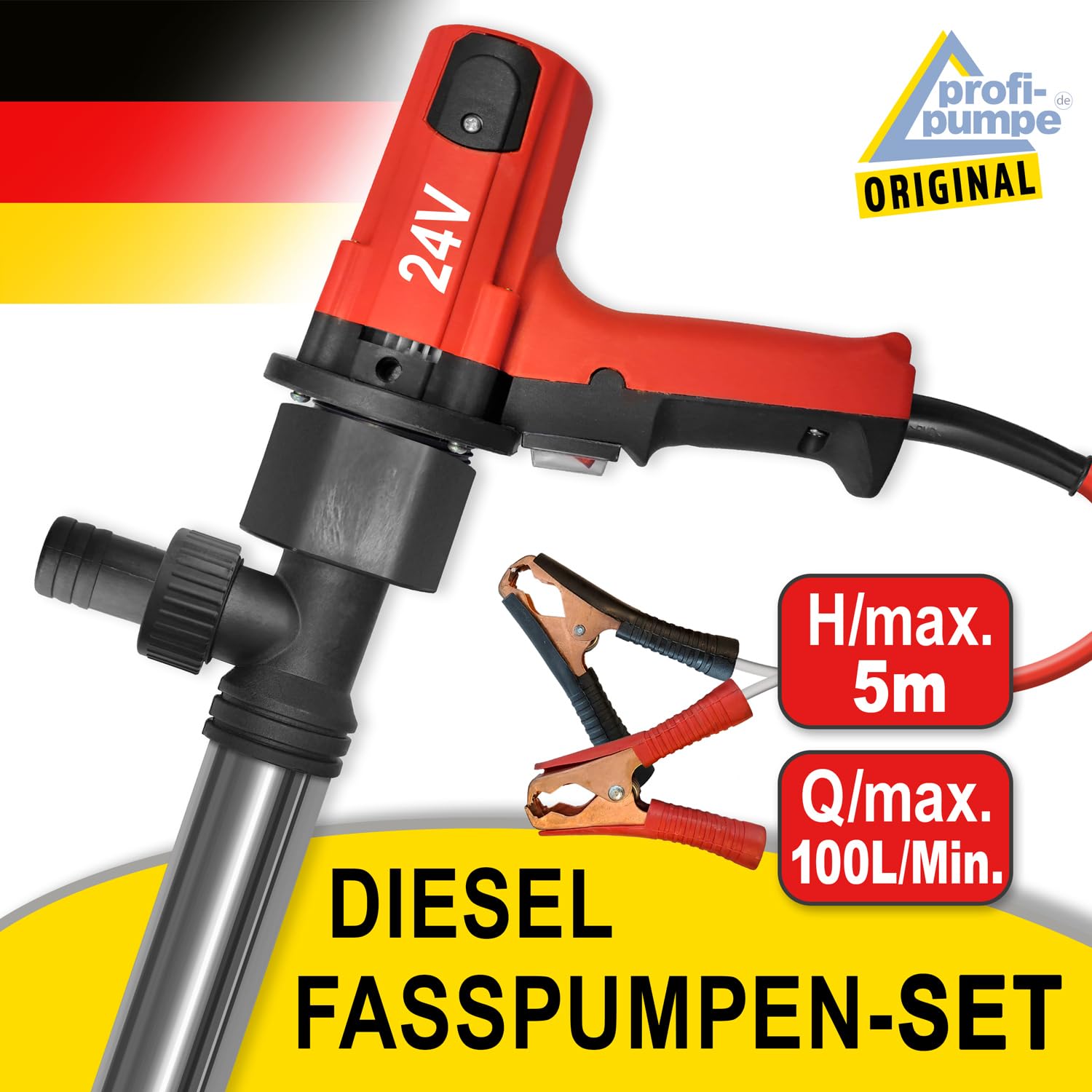 POMPE MANIVELLE ELECTRIQUE 380 WATT 24V PUISSANTE ROTATIVE POMPE VIDANGE POUR DIESEL