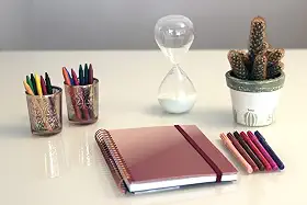 Caderno Escolar 1/4 96 Folhas Bronze Confetti