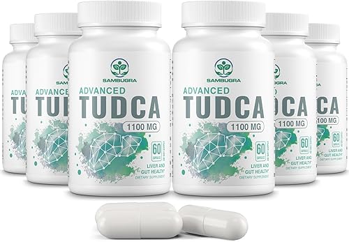 Miniatura 8 de TUDCA Suplementos de 1100 mg, suplemento hepático TUDCA para limpieza hepática, desintoxicación y reparación, soporte hígado de sal biliar ultra