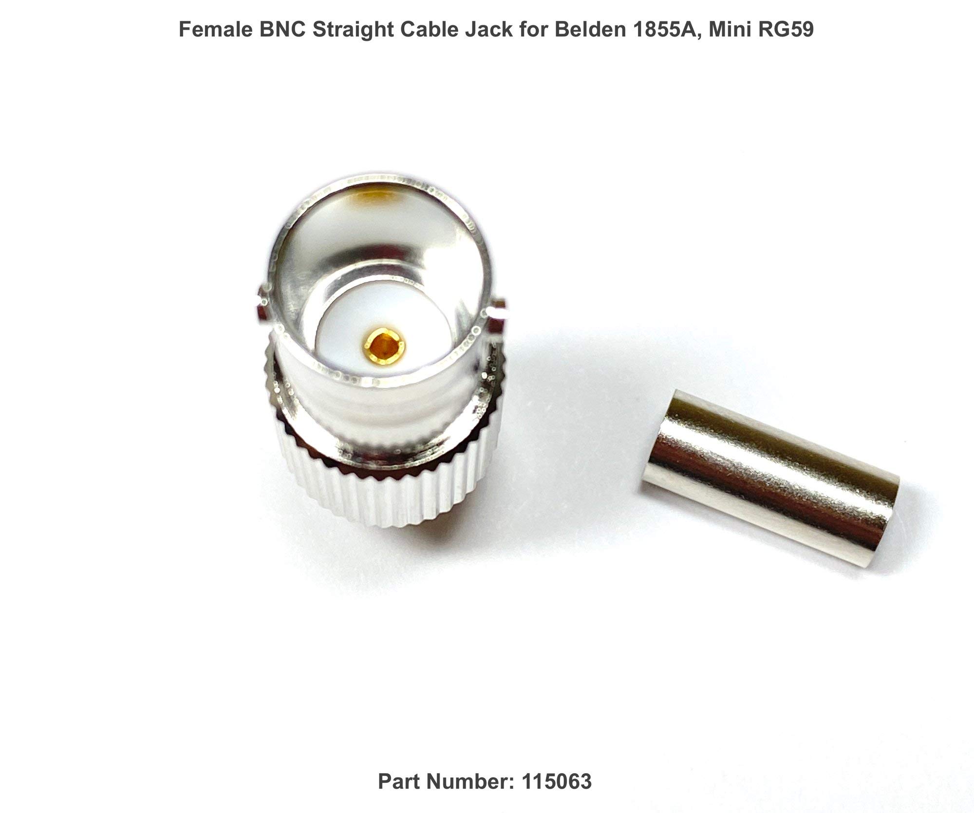 Amazon.com: BNC Straight Cable Jack (Female) for Belden 1855A