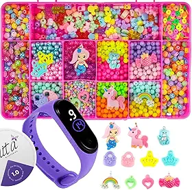 Kit Miçangas Infantil Coloridas P/Montar Pulseiras 4000 Pçs artesanato