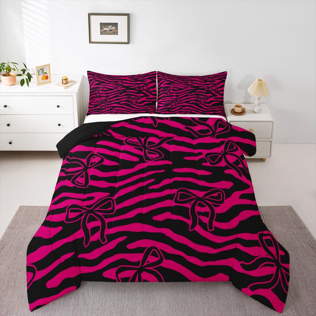 Photo 1 of jejeloiu Bow Comforter Set Twin Size