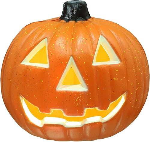 Miniatura 1 de iplusmile 2 piezas ahuecadas Jack-o-Lantern Halloween calabaza mesa luz calabaza linterna al aire libre Halloween mesa centro de mesa decoración