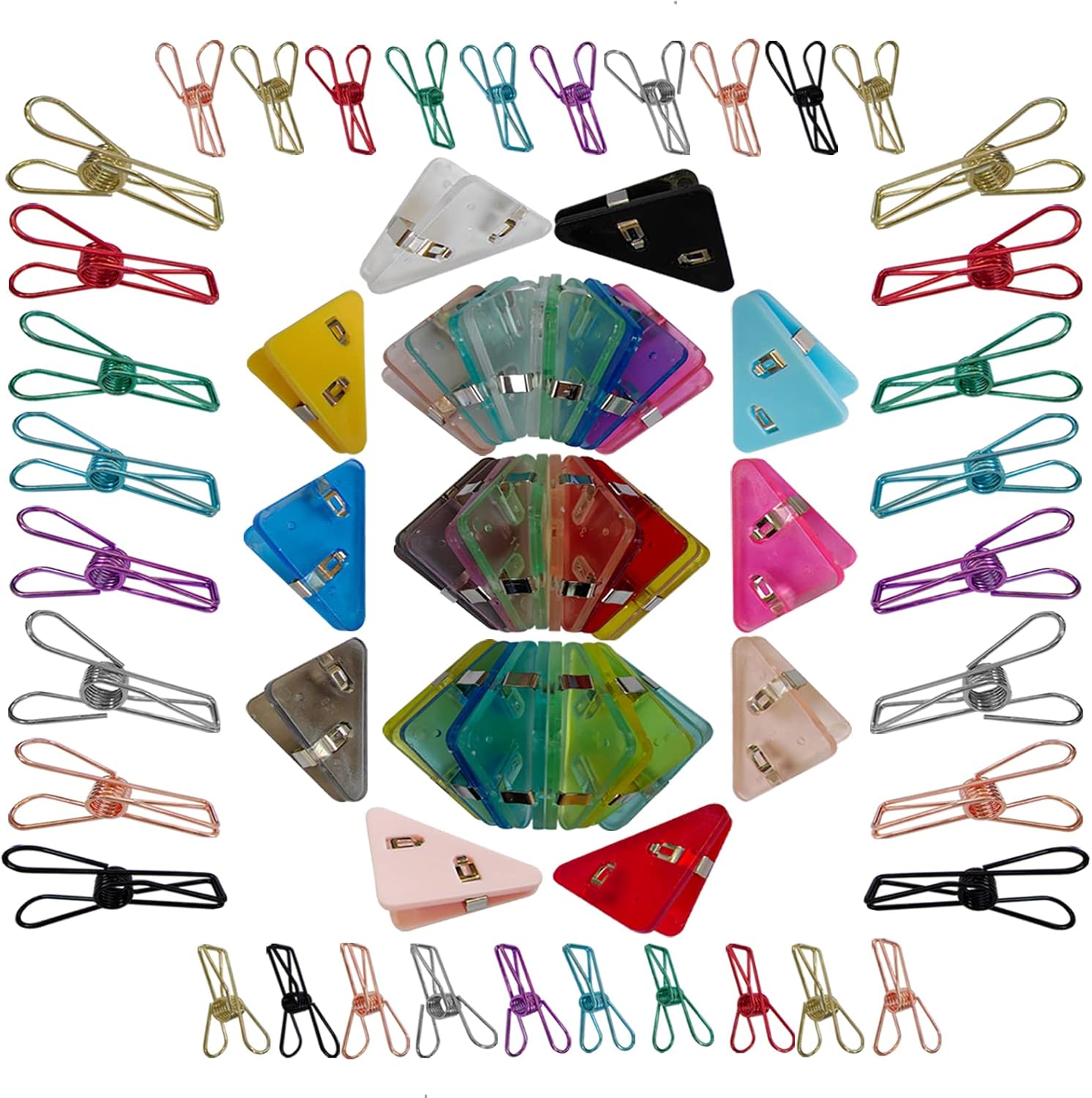 100PCS,Triangle Corner Paper Clip,Prevent Books Curling