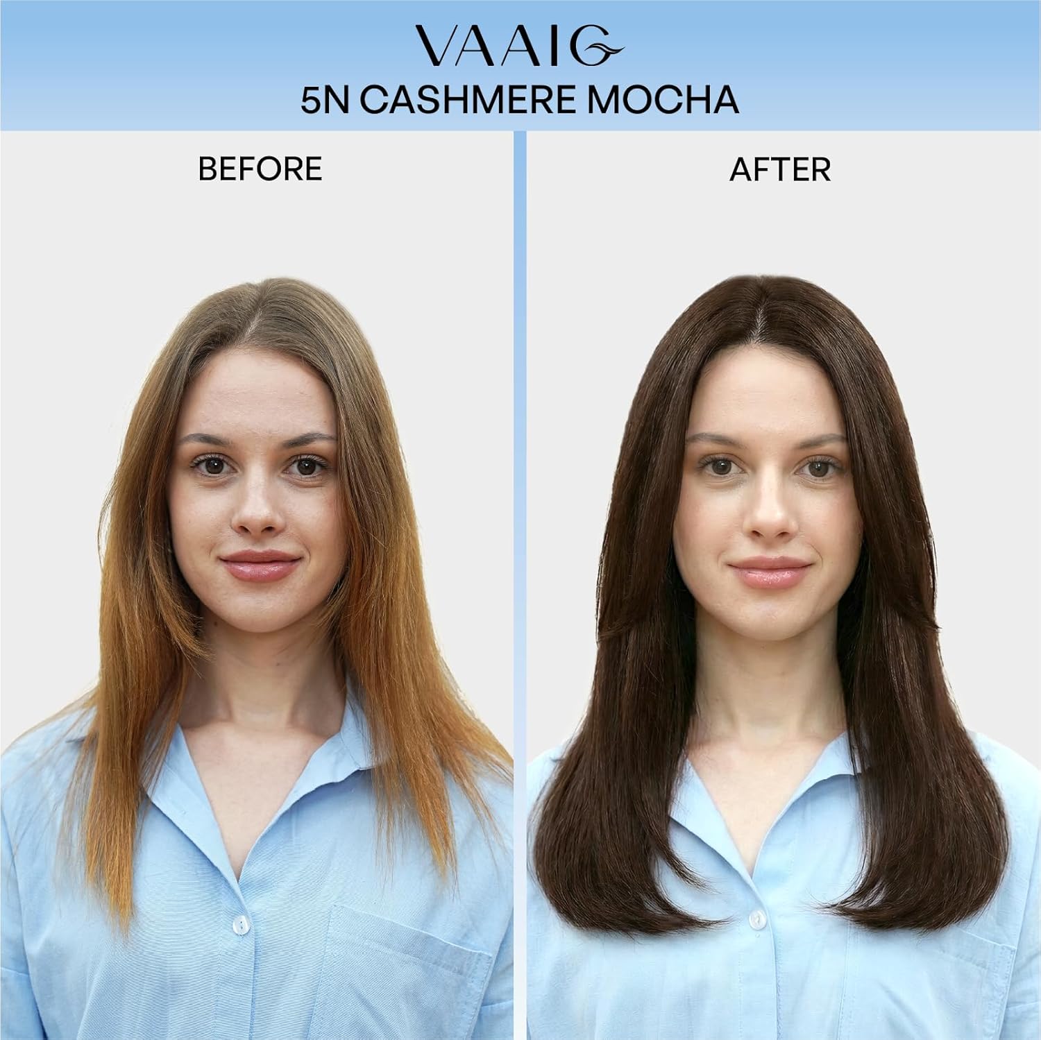 Salon-Grade Permanent Hair Color Professional – 100% Gray Coverage for Women, Ammonia-Free & Hypoallergenic, Long-Lasting Fade-Resistant Dye – with 5ml Hair Oil (1box 5N Cashmere Mocha)