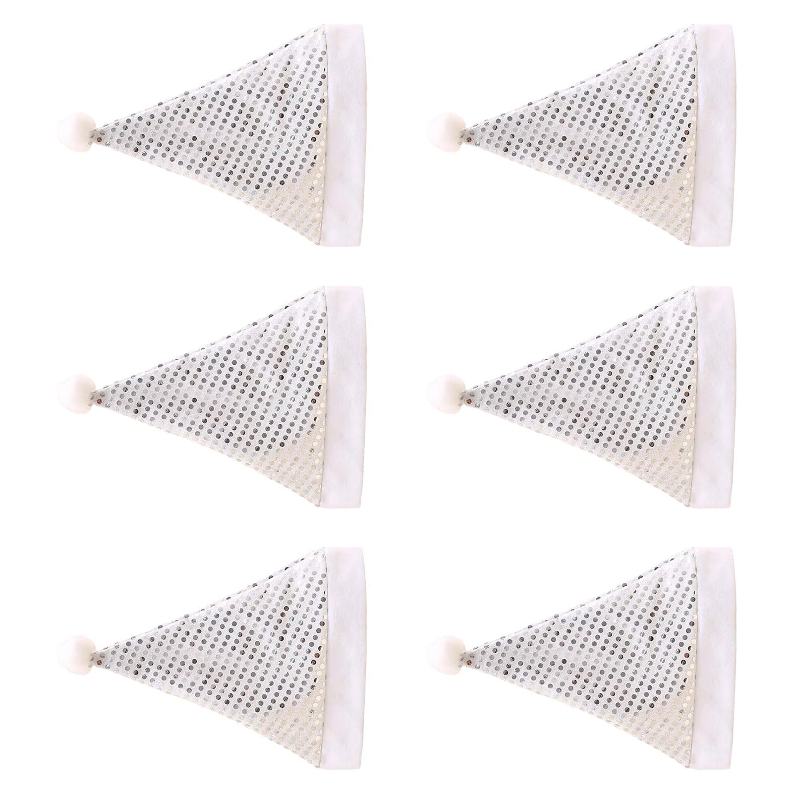 Buxuaaaa Of 6 Scintillate Christmas Headpieces Sparkling Party Garnishes for Family Festivities and Celebratory Gatherings Polyster Scintillate Christmas Ornamentation