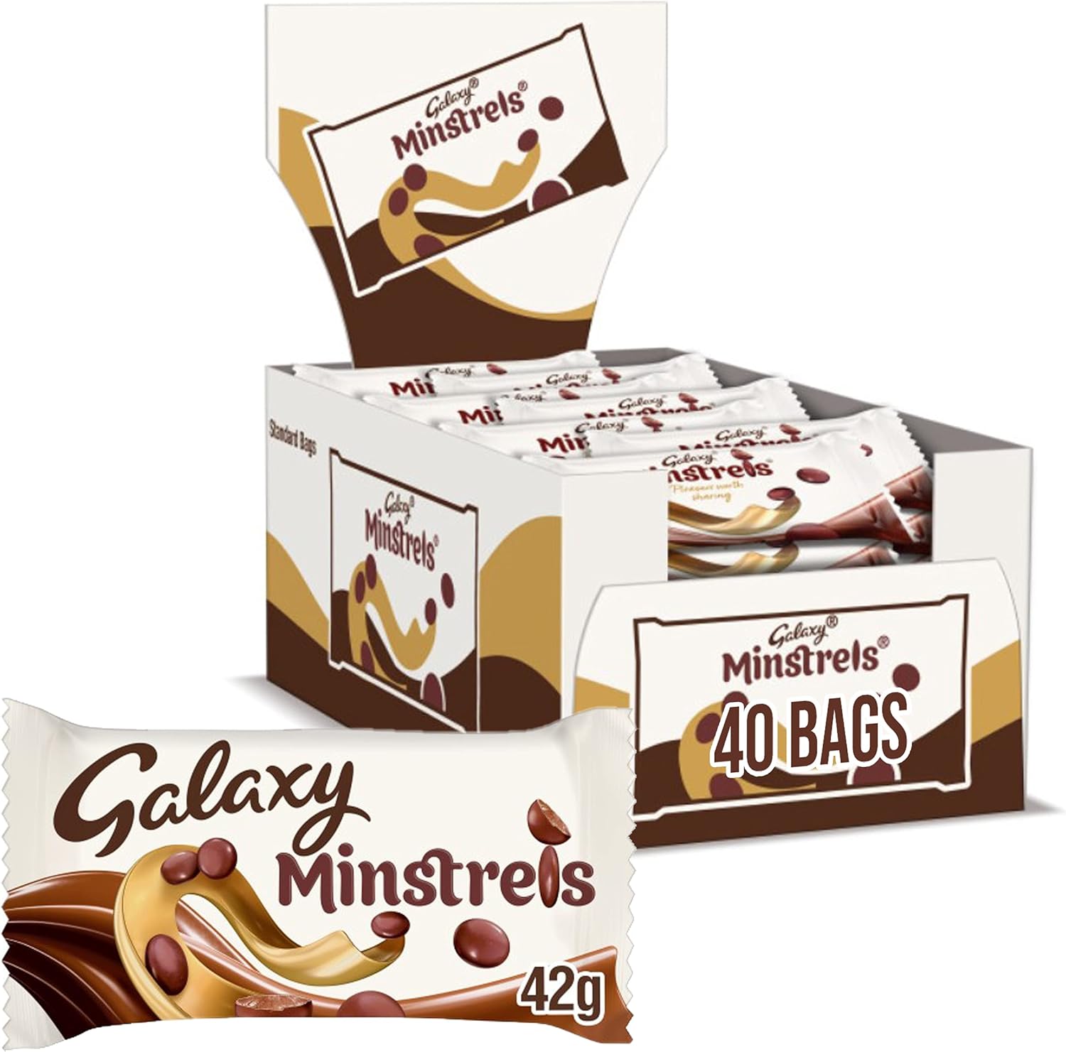 Galaxy Minstrels Chocolate Bag Bulk Box, Chocolate Gift, Milk Chocolate