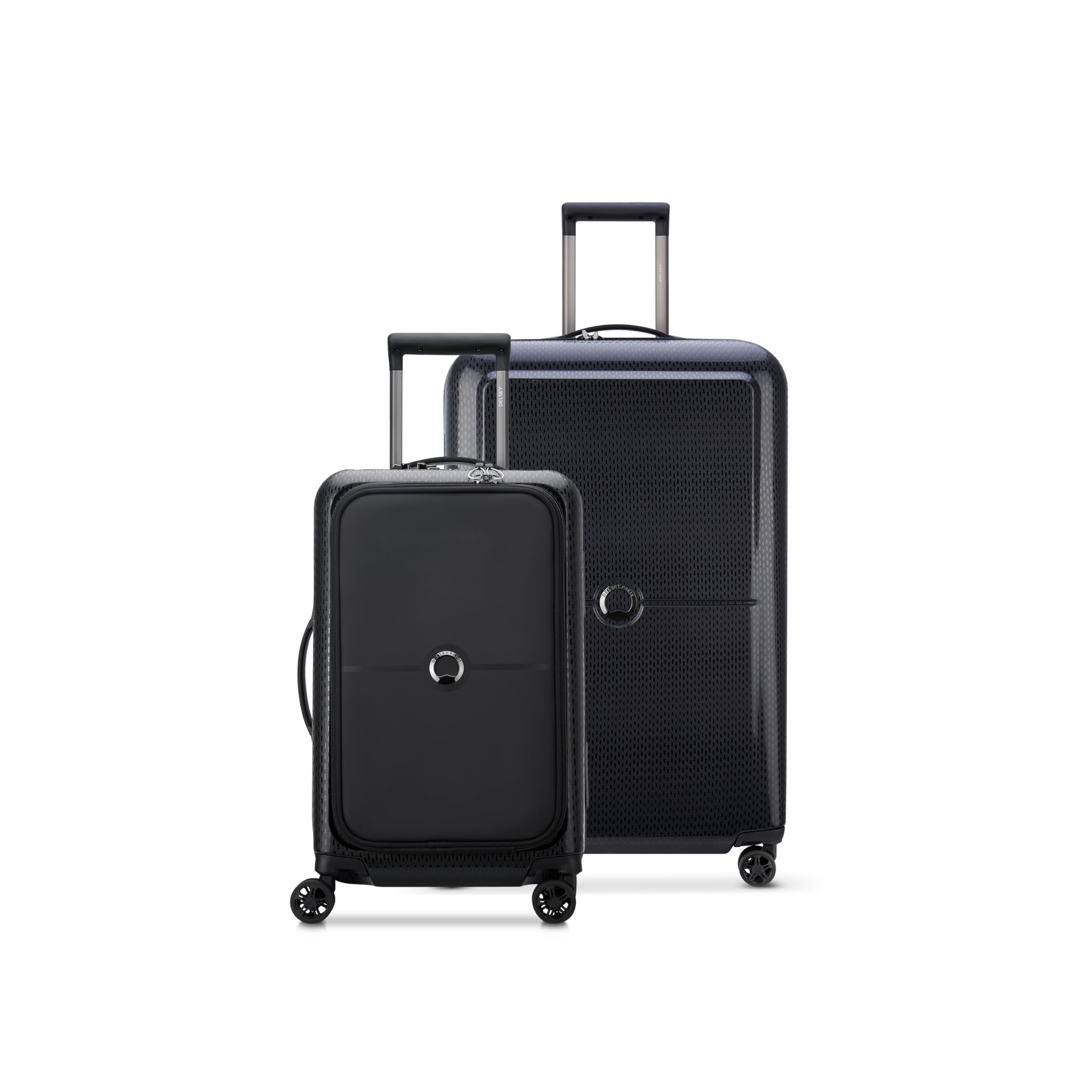 DELSEY PARIS Turenne Hardside Luggage with Spinner Wheels, Black, 2-Piece Set with Soft Pocket (19/27)