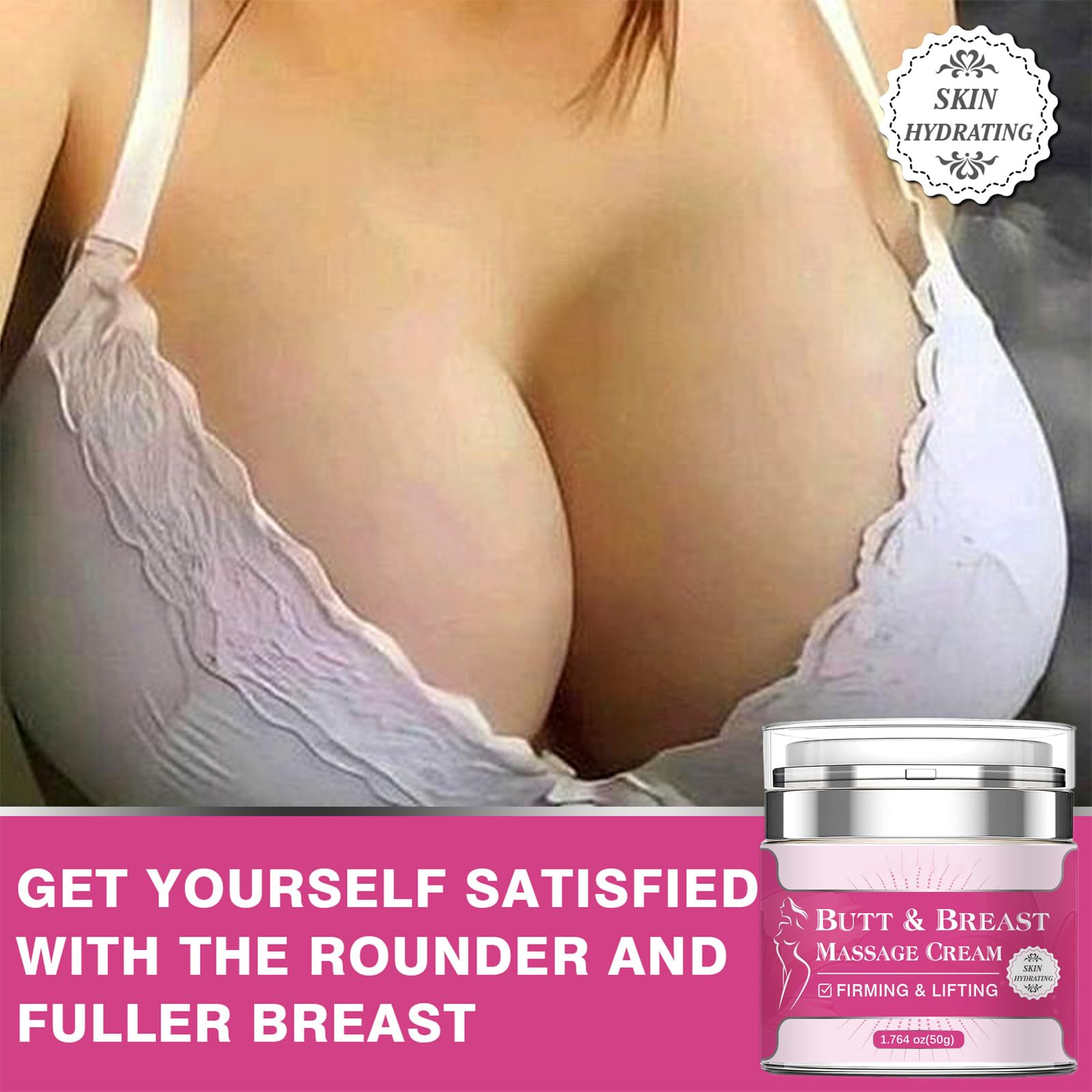 13 Crème d'amélioration de la Poitrine, 50g Crème Augmentante et Hydratante pour la Poitrine, Crème Raffermissante Et Lifting Pour Les Seins Crème De Massage Du Sein Crème