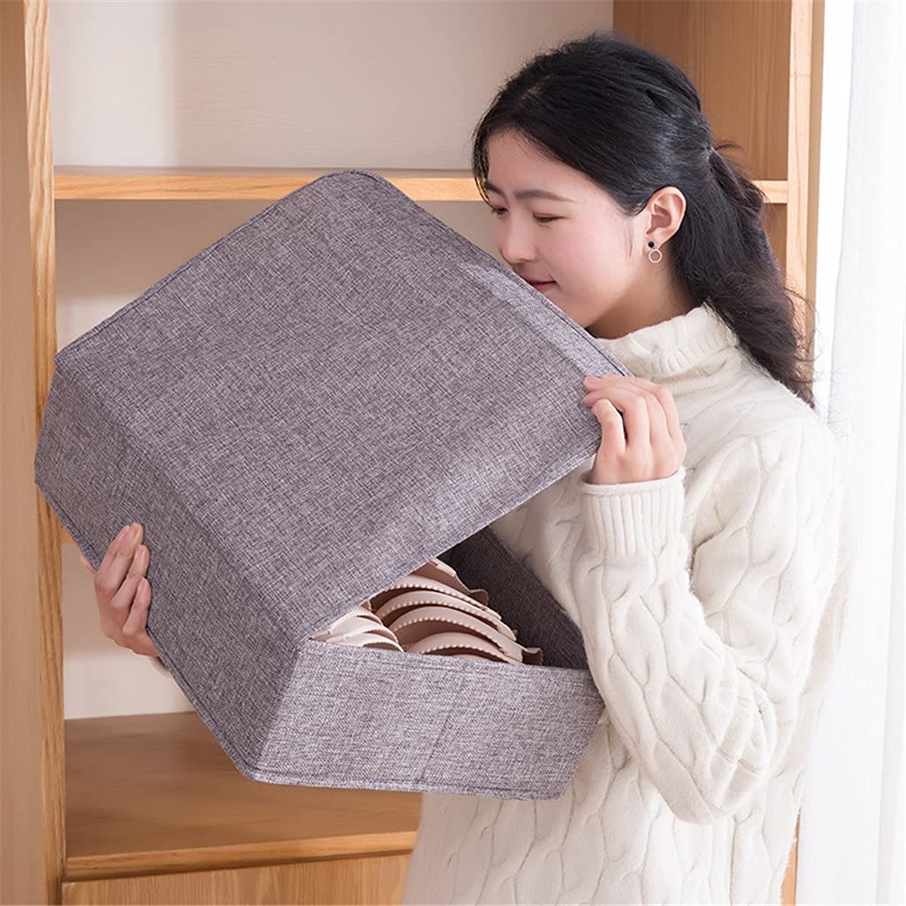 13 Griglie Biancheria Intima Cassetto Organizzatore Vestiti Organizzatore Scatola di immagazzinaggio Reggiseno Guanti Armadio Organizzatore Scatola portaoggetti con Coperchio (D 34 * 26 * 12 cm)