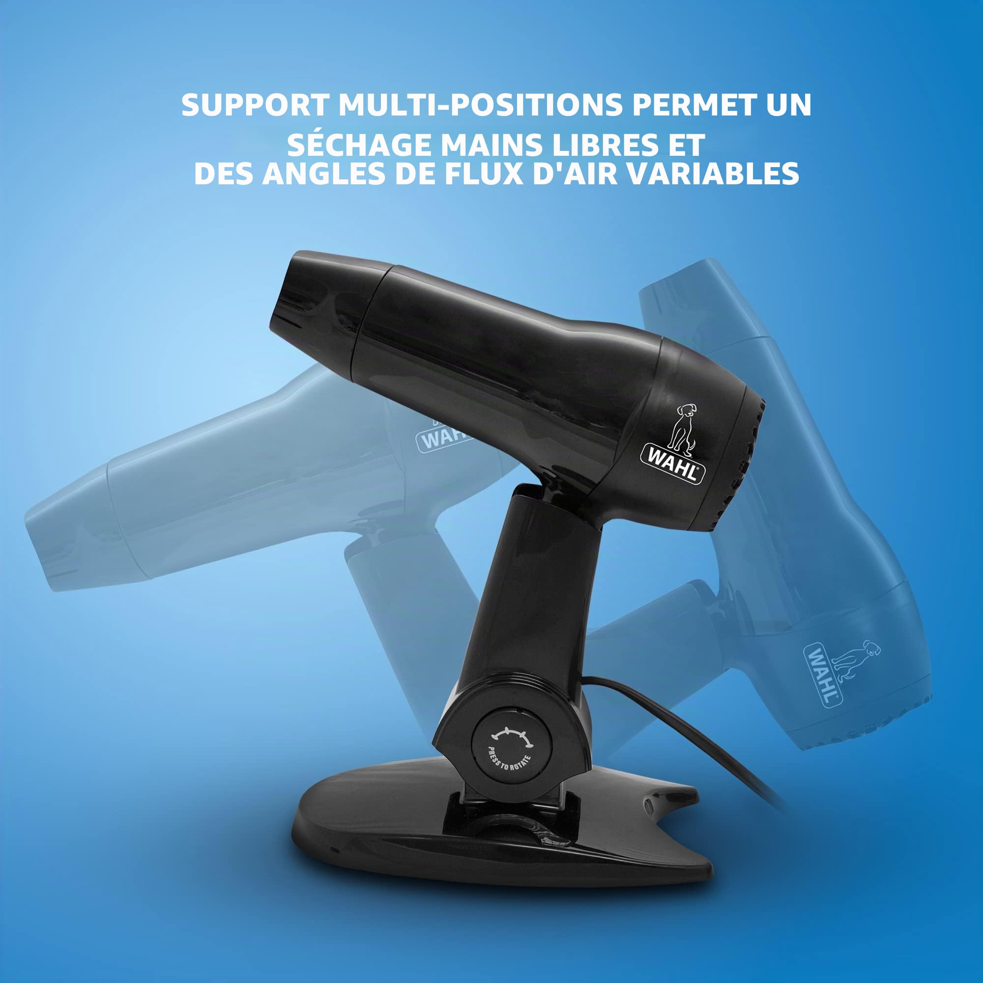 WAHL Sèche-Poils de Chien avec Support Mains Libres 1800 W