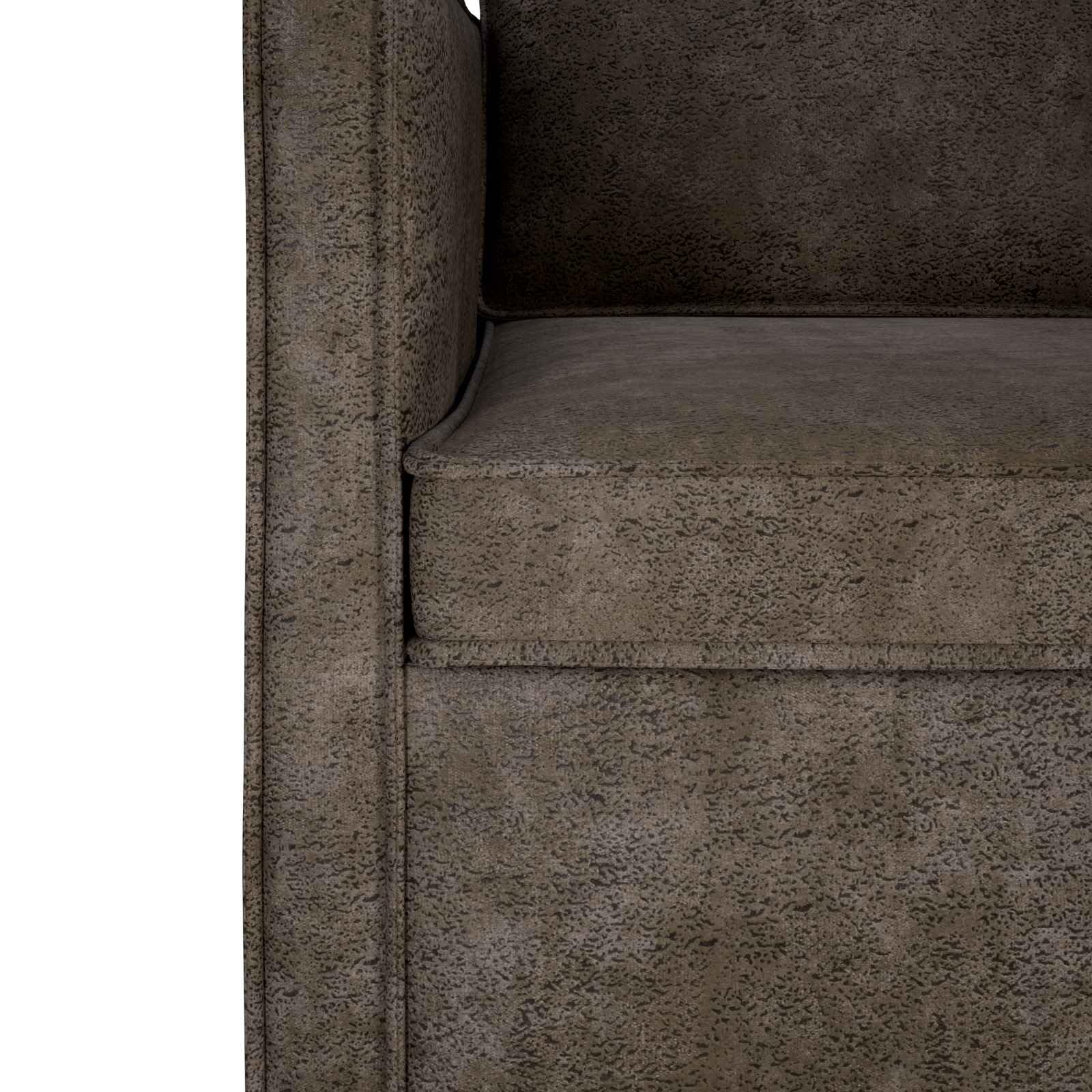 Sofá individual gris oscuro ante sintético 70 x 81 x 82 cm Sillón
