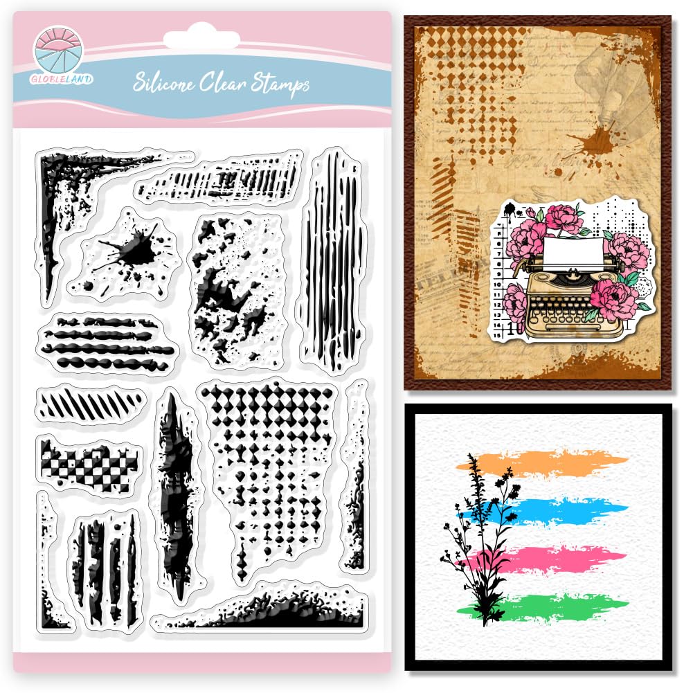 Tampons Transparents GLOBLELAND Thème Vintage Livres - Gaufrage Silicone Scrapbooking