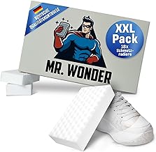 Shine Shack - Mr. Wonder 18x Schmutzradierer Zauberschwamm – Melamin Radierschwämme für Auto, Schuhe & Haushalt – Doppelstruktur glatt & genoppt – Chemiefreier Reinigungsschwamm für viele Oberflächen