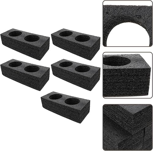 Miniatura 4 de GANAZONO 5 portabebidas de espuma para llevar, 2 portavasos para entrega, soporte para bebidas para entrega, color negro