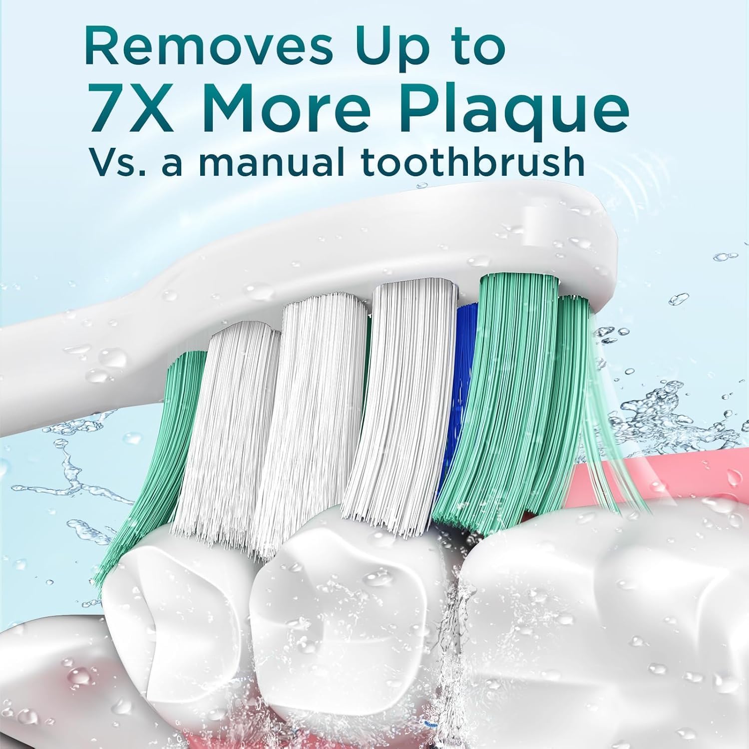 Electric Toothbrush for Adults with 8 Brush Heads, Sonic Toothbrush Rechargeable with a Holder & Travel Case, 2.5 Hours Charge for 120 Days Use – Purple