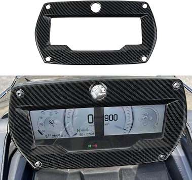 Carbon Fiber Style Center Console Meter Screen Frame Cover Trim Accessories for 2021-2023 Can-Am Spyder F3 S