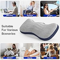 Vista 5 de Almohada de Soporte Lumbar para Cama, Almohadas de Espuma Viscoelástica para Alivio del Dolor de Espalda, Almohada de Alivio del Dolor Lumbar