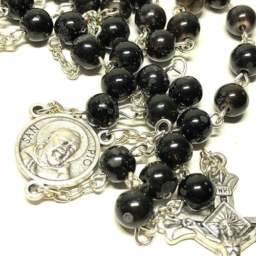 Miniatura 2 de San Padre Pío Bendito Rosario con reliquia libre de segunda clase Padre Pío